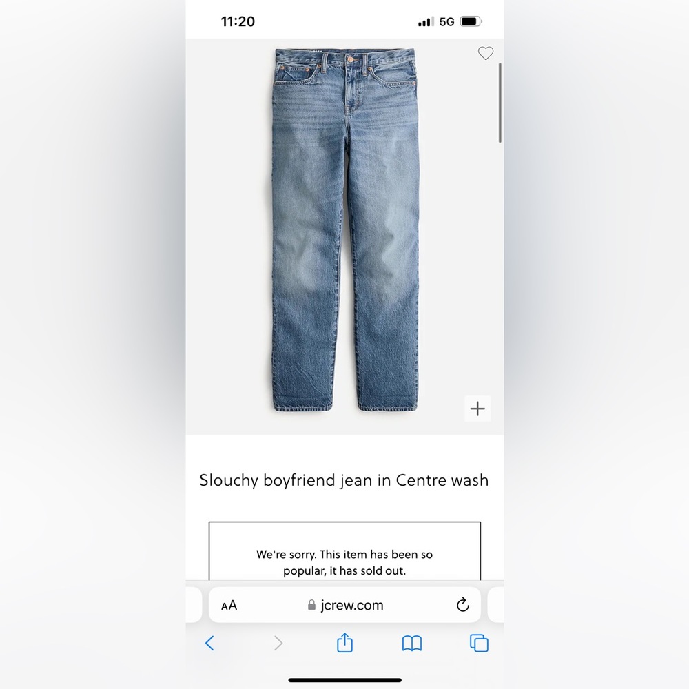 J. Crew slouchy boyfriend jeans / size 31 /
